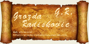 Grozda Radišković vizit kartica